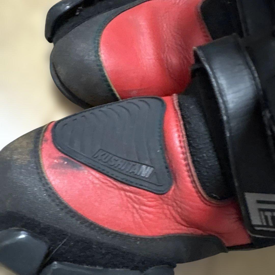 す*む様 クシタニ　バイク用　ブーツ 日本製 ホワイト/レッド/ブルー　25セン