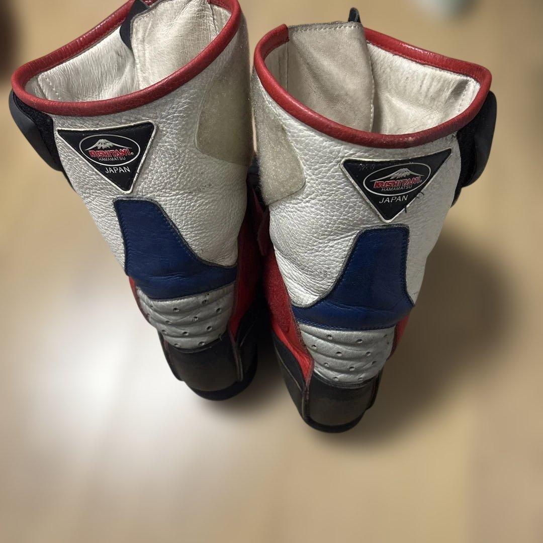 す*む様 クシタニ　バイク用　ブーツ 日本製 ホワイト/レッド/ブルー　25セン