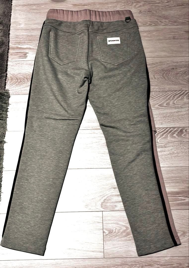 美品アルチビオ 裏起毛バイカラーパンツ ピンク 38 M スウェット