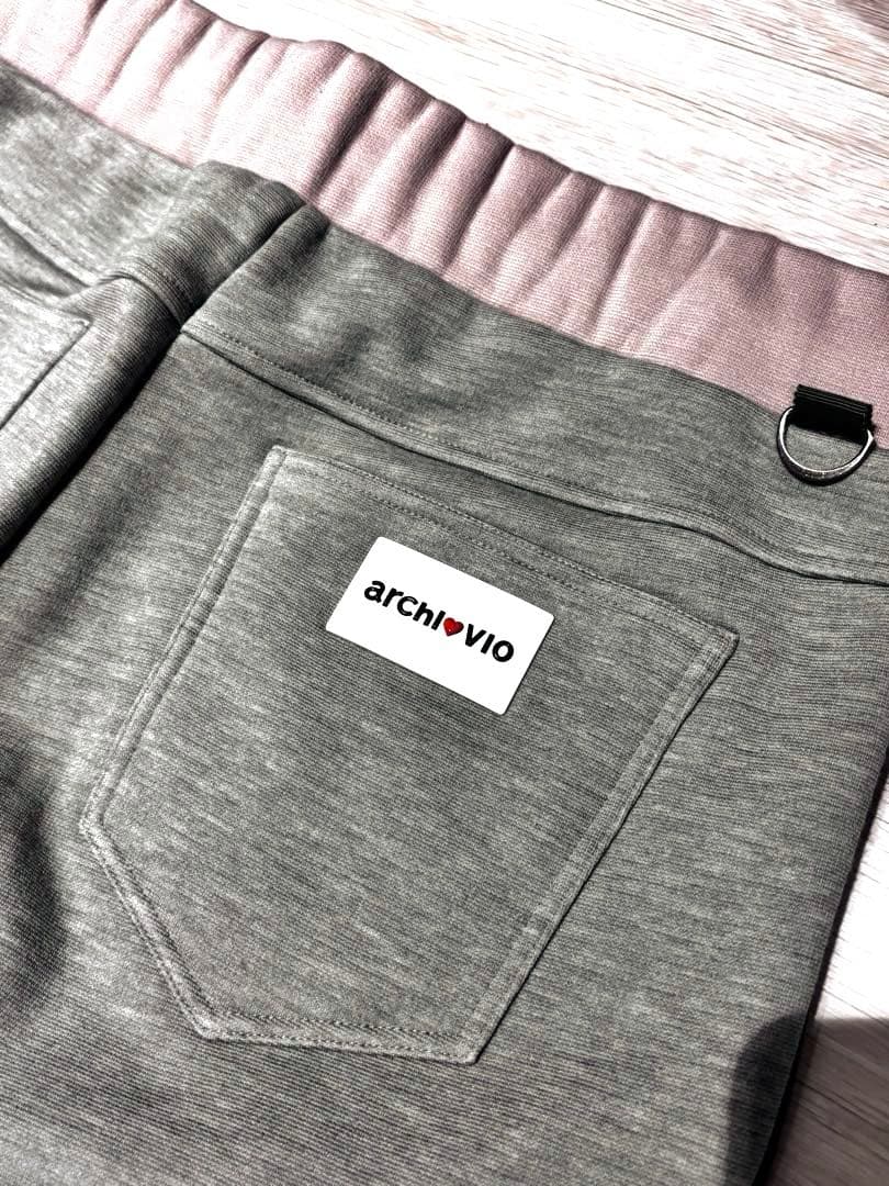 美品アルチビオ 裏起毛バイカラーパンツ ピンク 38 M スウェット