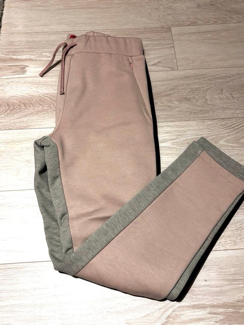 美品アルチビオ 裏起毛バイカラーパンツ ピンク 38 M スウェット