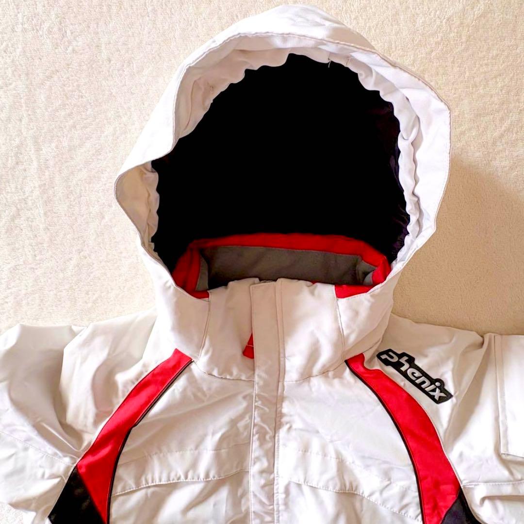 140 150 スキー　スノボ　ホワイト　ブラック　ジュニア スキーウェア 上下