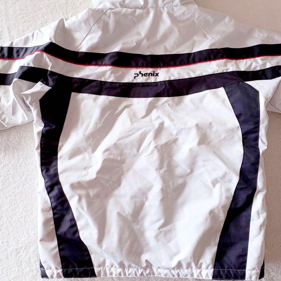 140 150 スキー　スノボ　ホワイト　ブラック　ジュニア スキーウェア 上下