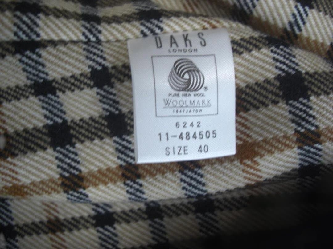 美品 DAKS トレンチコート ネイビー ダブルブレスト size40 L