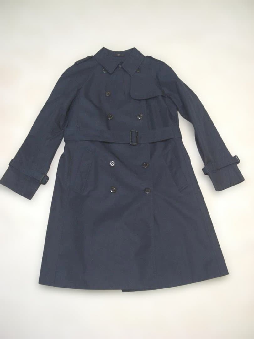 美品 DAKS トレンチコート ネイビー ダブルブレスト size40 L