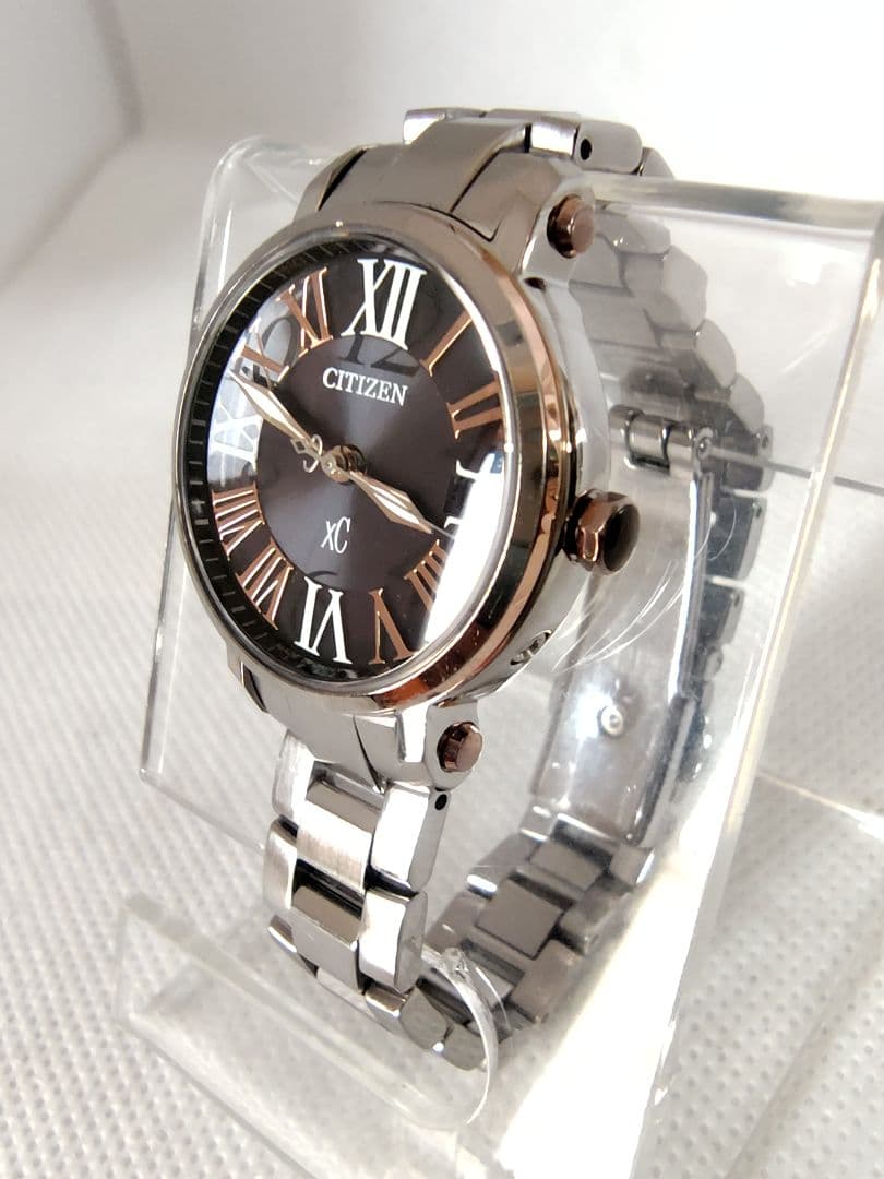 【電波ソーラー、極美品、希少、二次電池新品】シチズン　クロスシー　BK