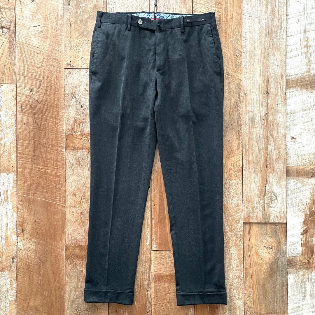 【美品】PT01 EVO FIT テーパード ウール スラックス パンツ 48