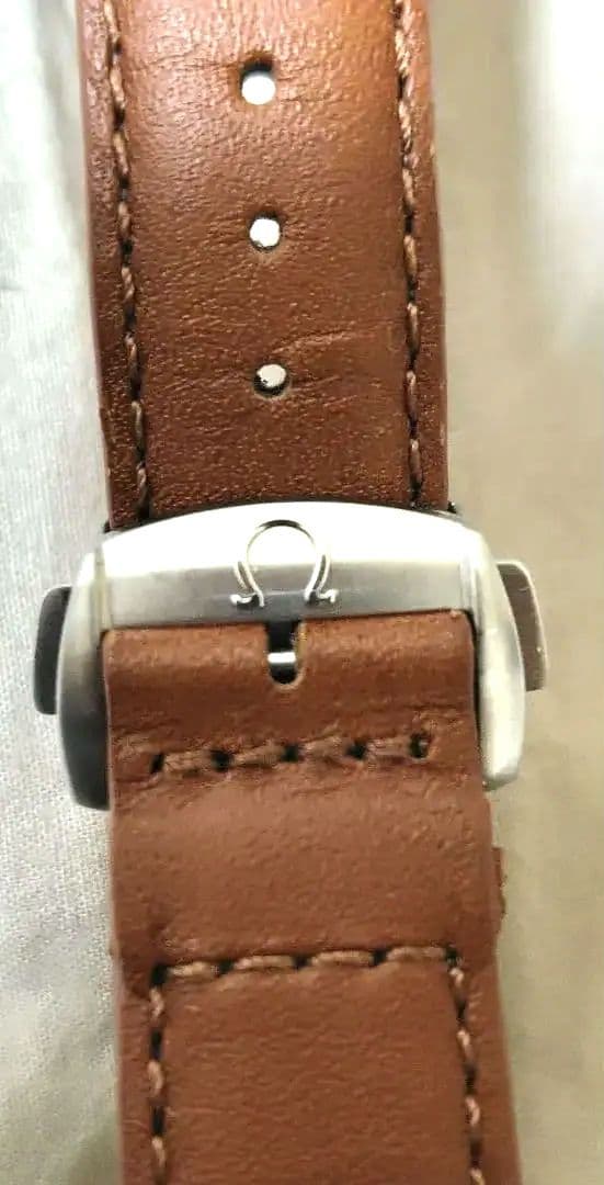 最終値下げ　新品 OMEGA フォールディングバックルとモデラート製レザーベルト