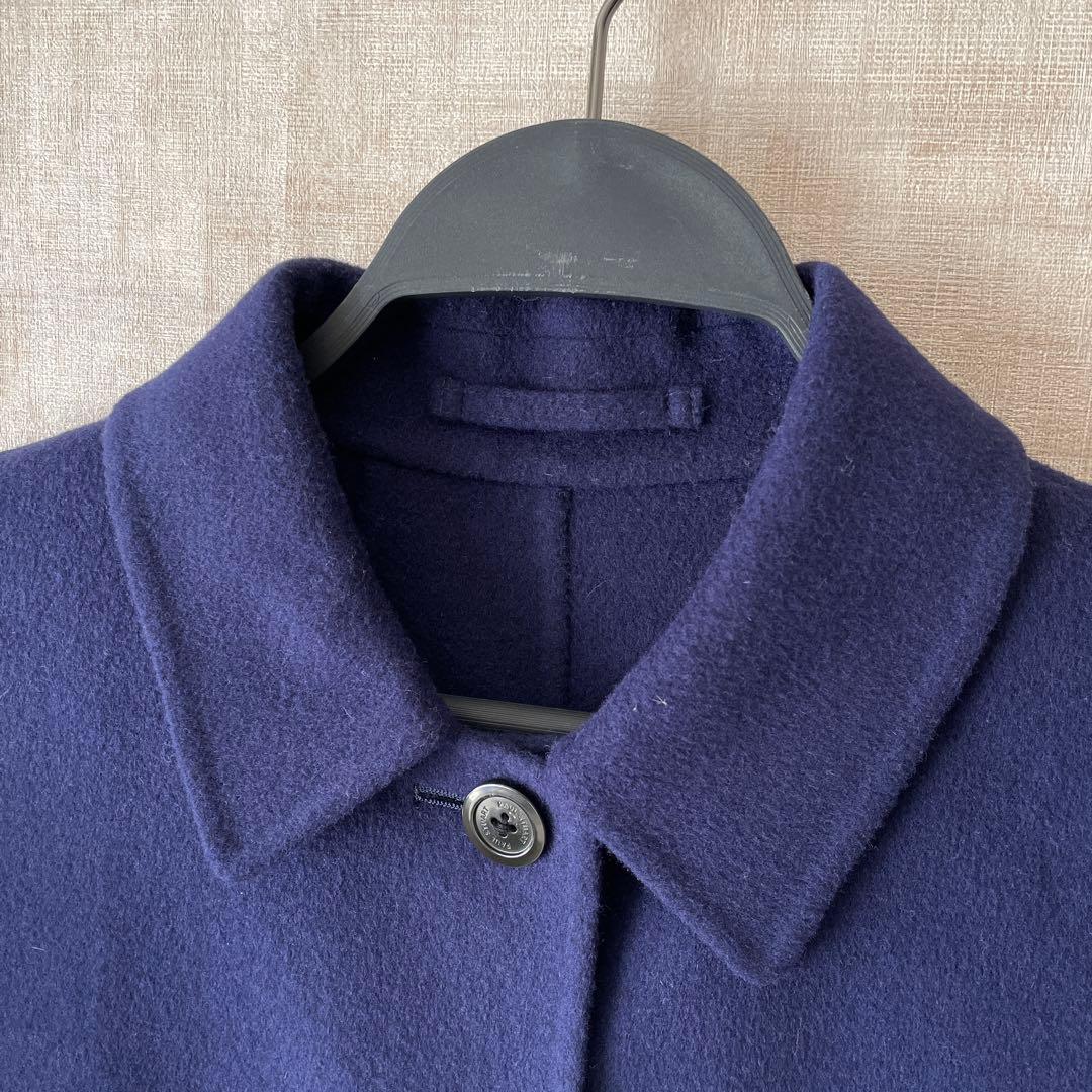 高級【PaulStuart】ウールロングステンカラーコート　SIZE8