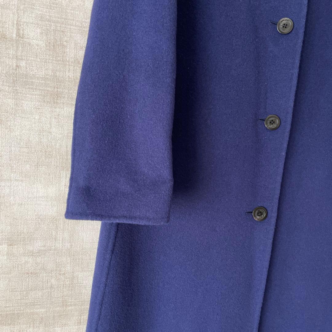 高級【PaulStuart】ウールロングステンカラーコート　SIZE8