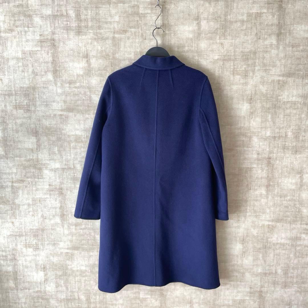 高級【PaulStuart】ウールロングステンカラーコート　SIZE8