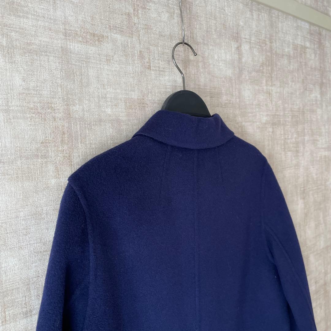 高級【PaulStuart】ウールロングステンカラーコート　SIZE8