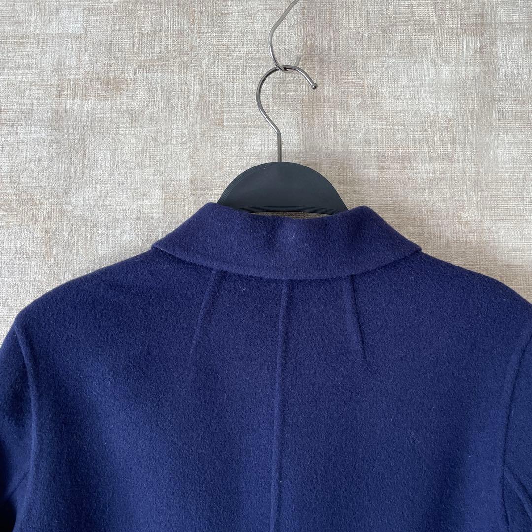 高級【PaulStuart】ウールロングステンカラーコート　SIZE8