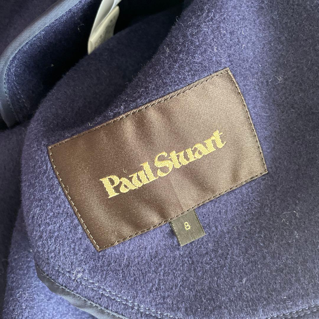 高級【PaulStuart】ウールロングステンカラーコート　SIZE8