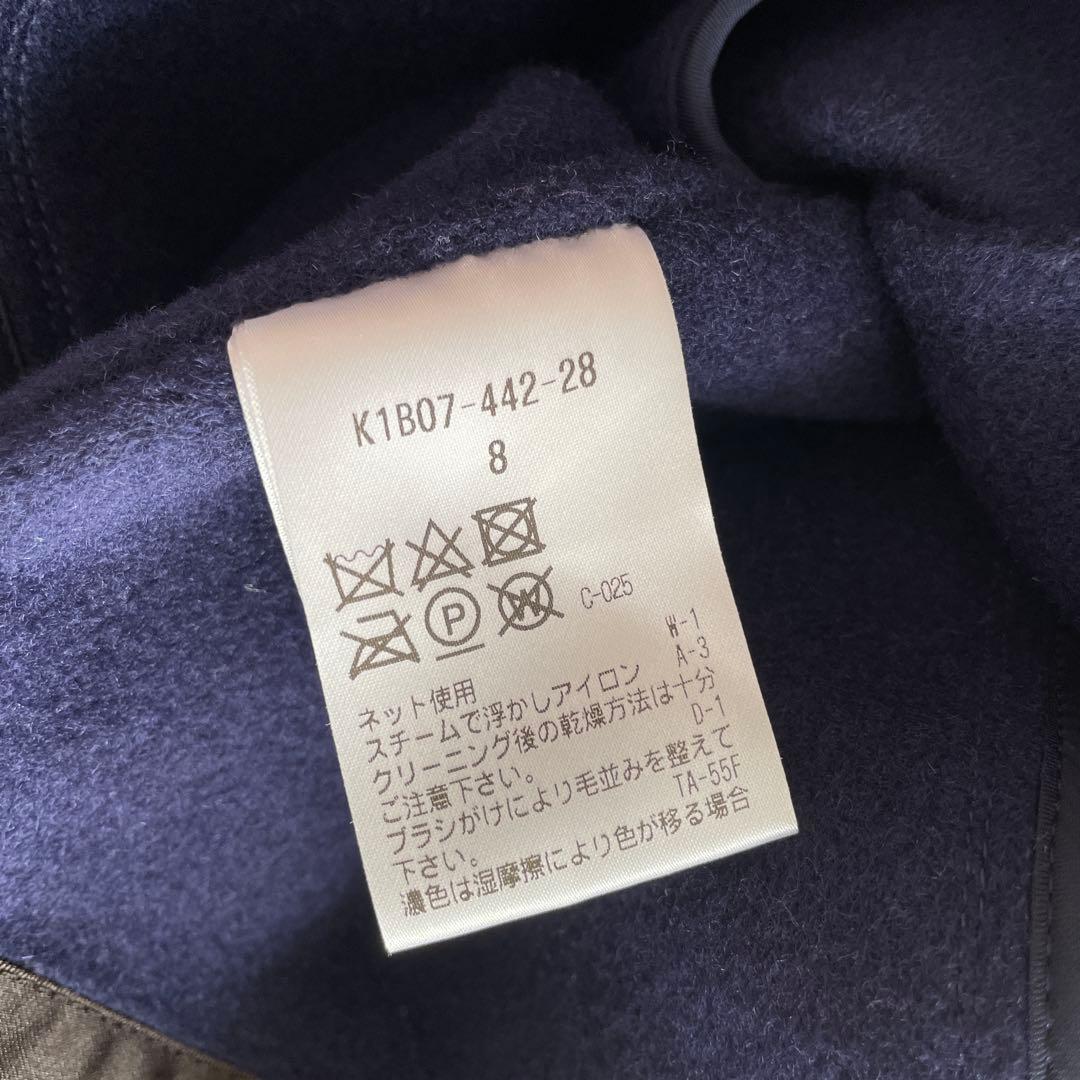 高級【PaulStuart】ウールロングステンカラーコート　SIZE8