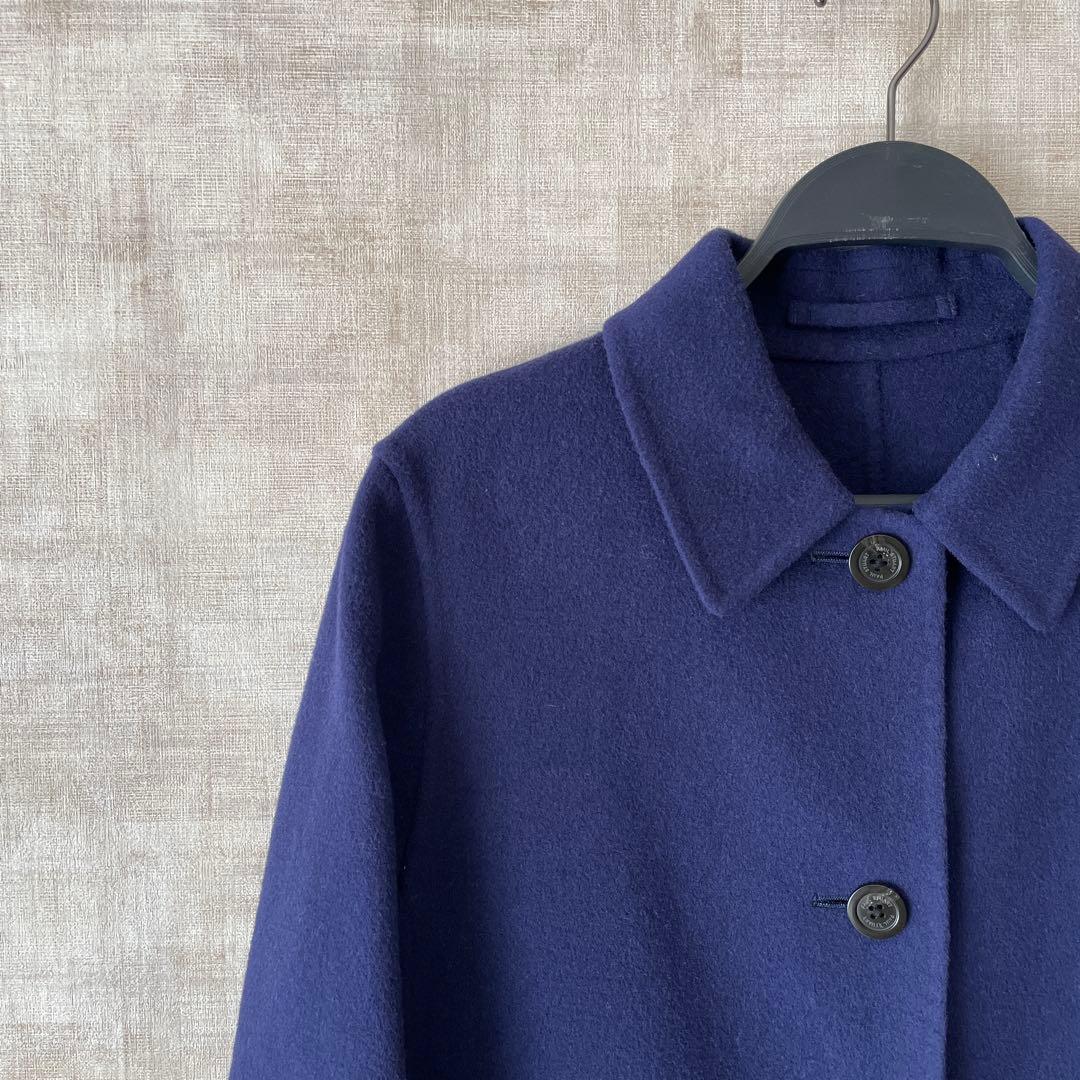 高級【PaulStuart】ウールロングステンカラーコート　SIZE8