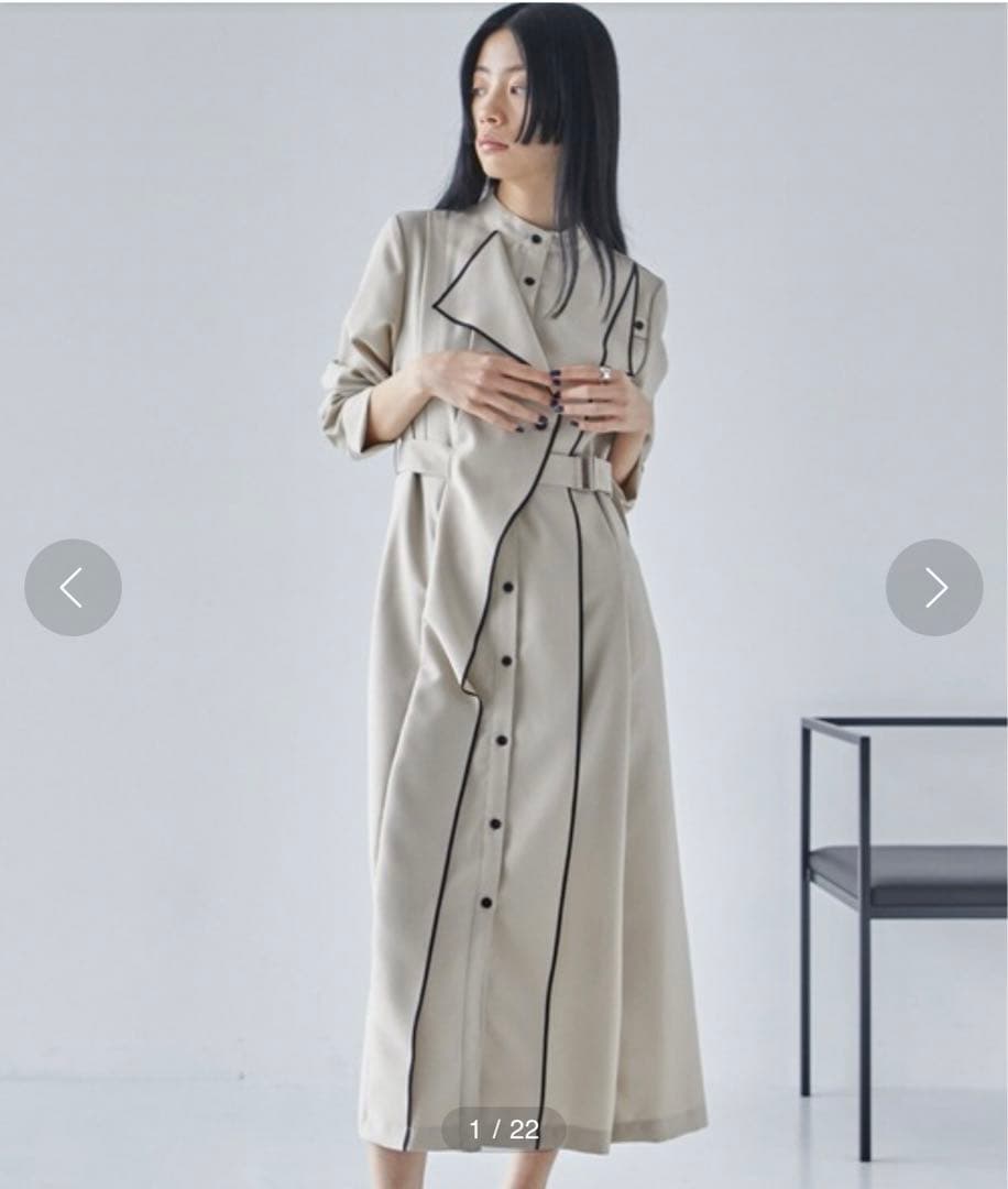 タグ付き UNITED TOKYO カールパイピングレイヤードワンピース