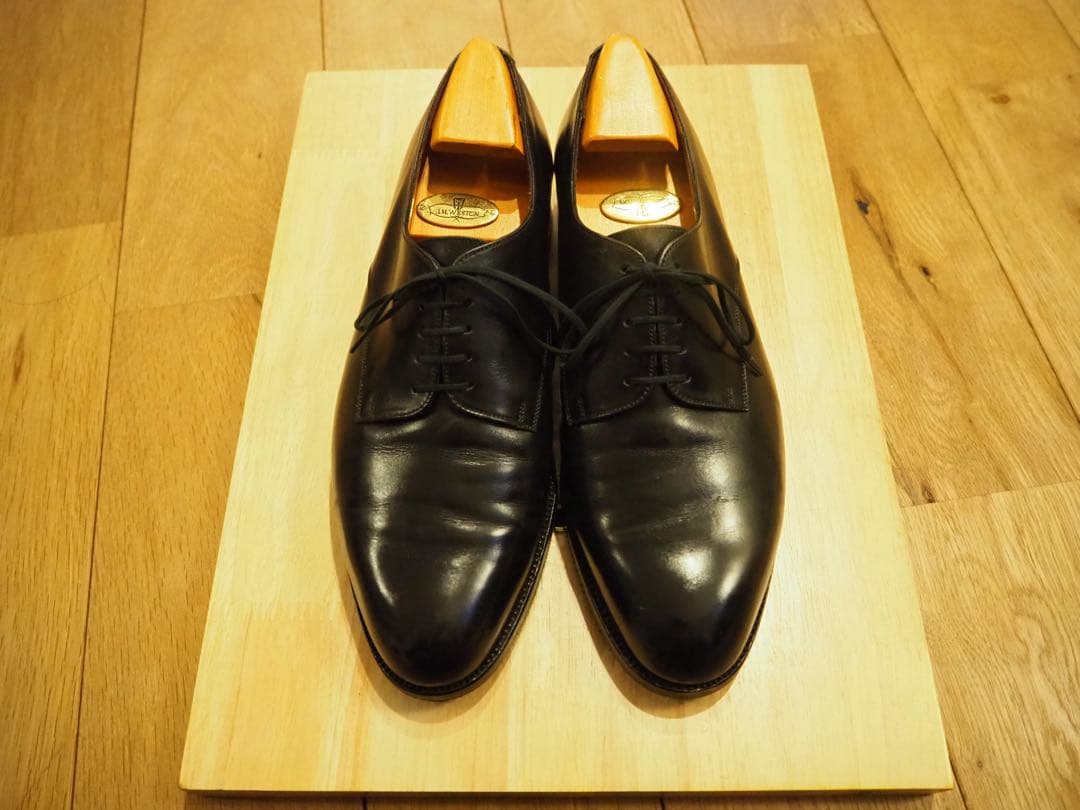 (旧ロゴ)JM WESTON 300 ブラックカーフ 8.5 外羽根プレーントゥ