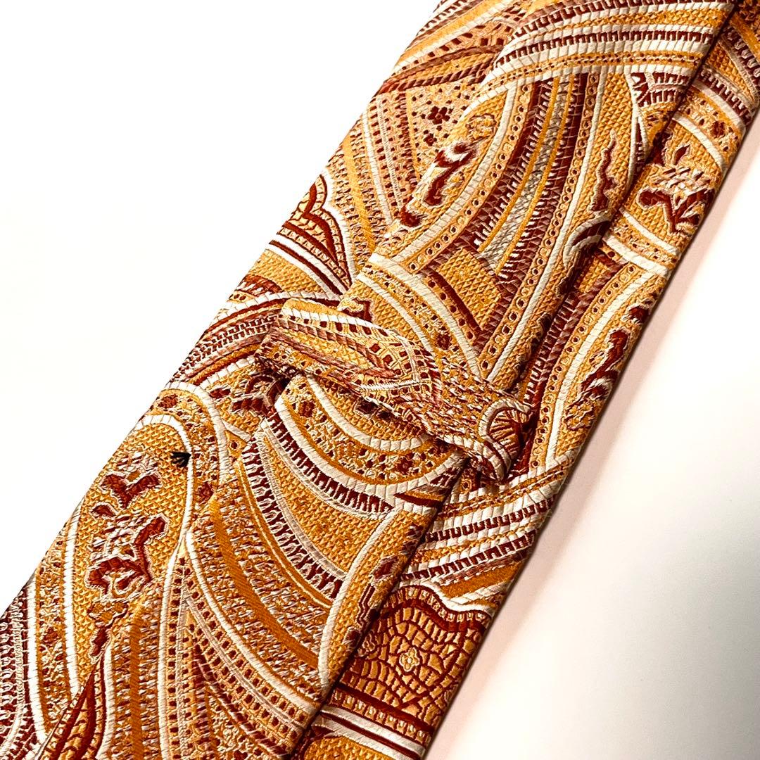 3505 エルメネジルドゼニア ネクタイ ペイズリー 植物柄 ボタニカル