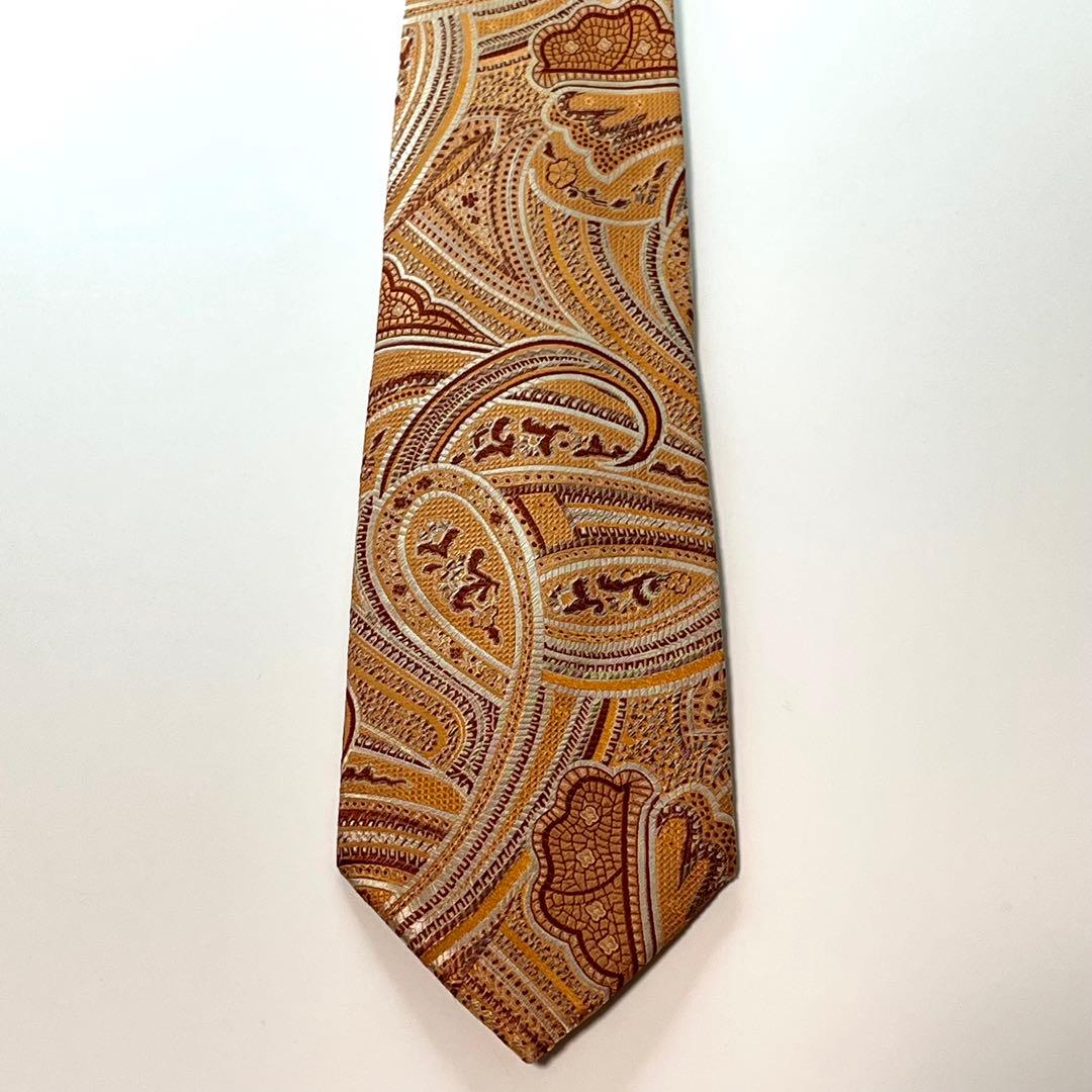 3505 エルメネジルドゼニア ネクタイ ペイズリー 植物柄 ボタニカル