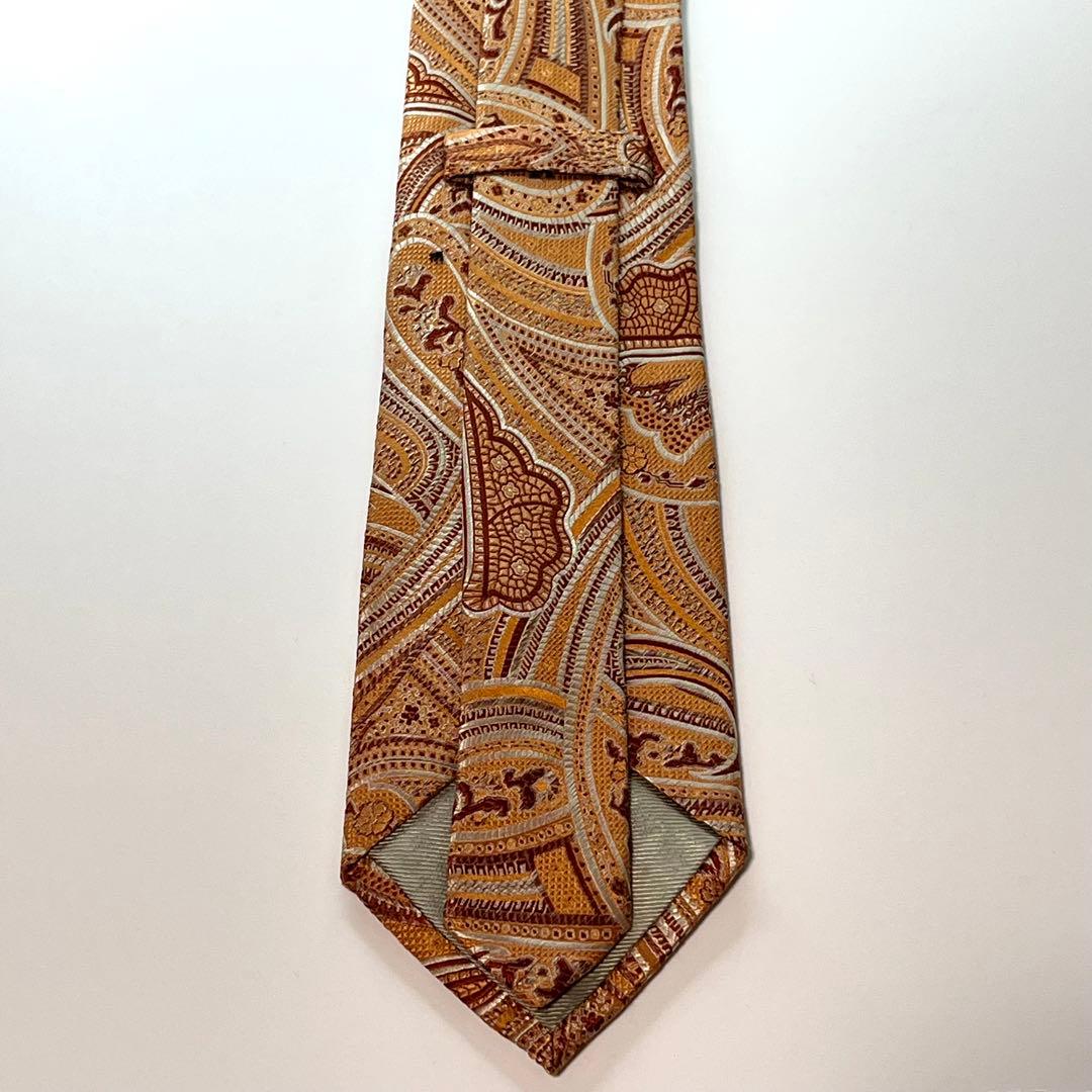 3505 エルメネジルドゼニア ネクタイ ペイズリー 植物柄 ボタニカル