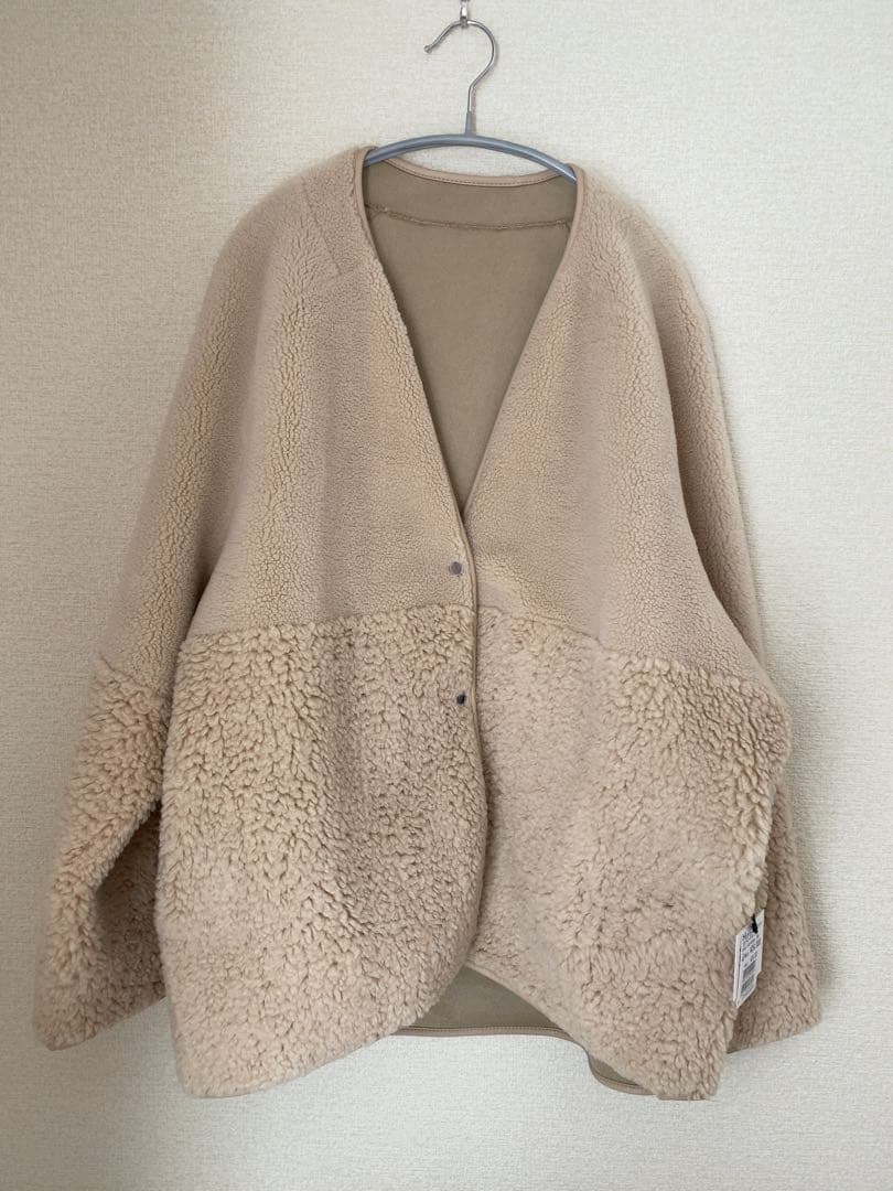 ヤマダヤ フェンネル リバーシブルボアジャケット サンドベージュ 新品タグ付き