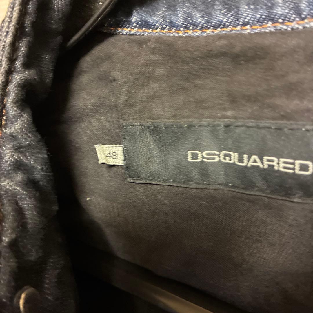 DSQUARED2 スタッズ付きブラックデニムジャケット