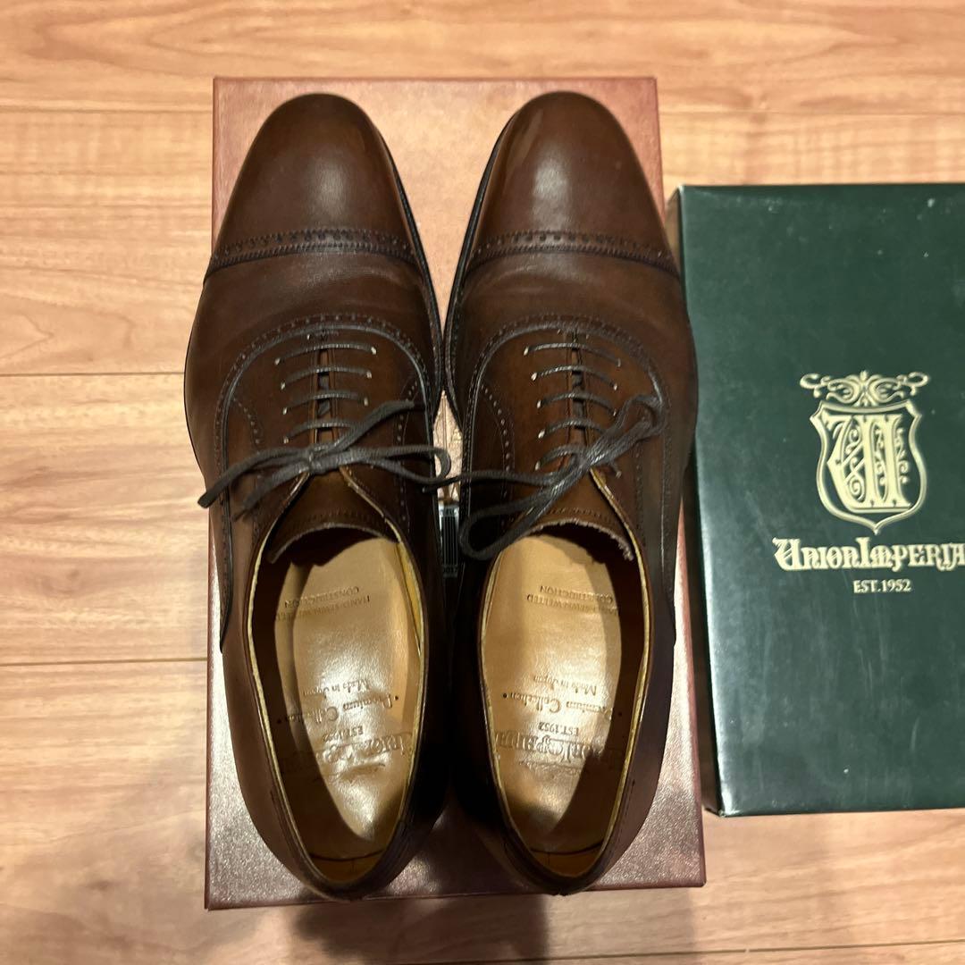 【レア】日本製 ユニオンインペリアル ブラウン ストレートチップ ドレスシューズ