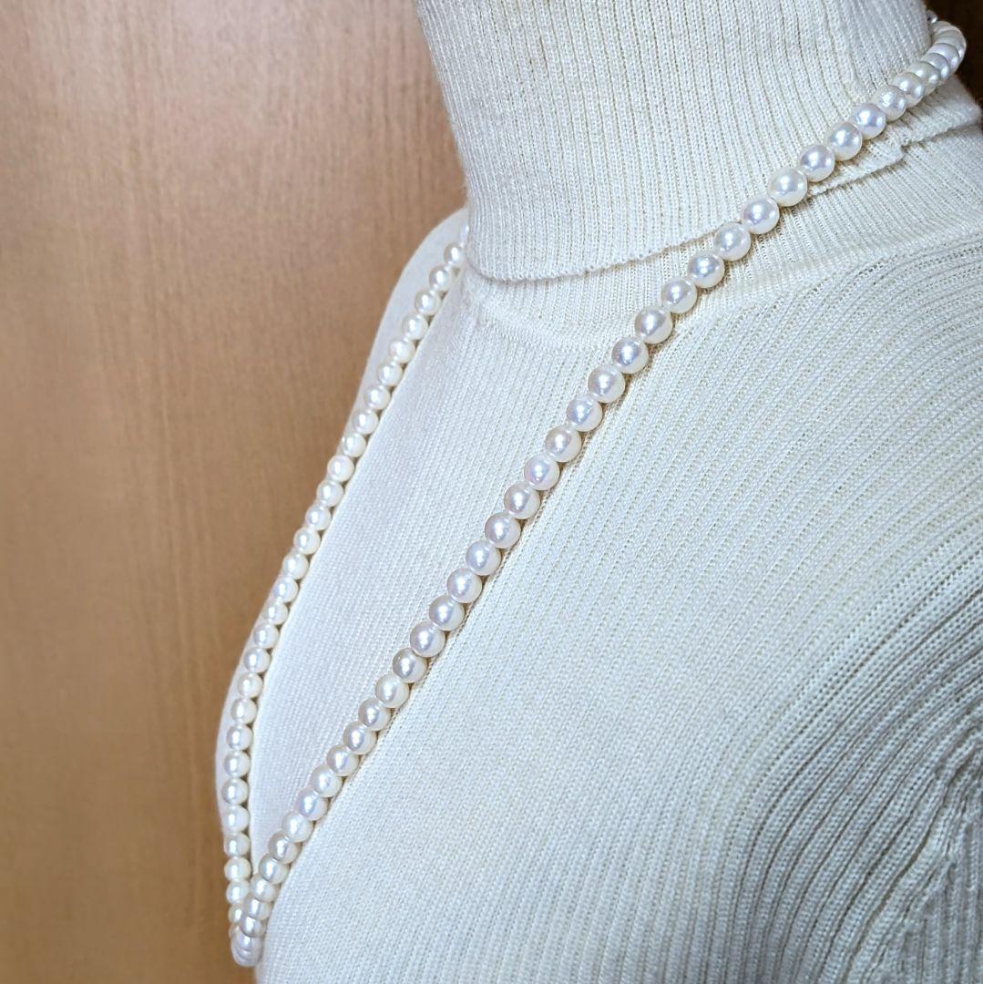 SVあこや本真珠ネックレス　約7.0mm　70cm ホワイト白色系　セミロング