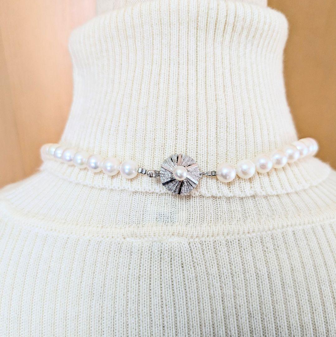 SVあこや本真珠ネックレス　約7.0mm　70cm ホワイト白色系　セミロング