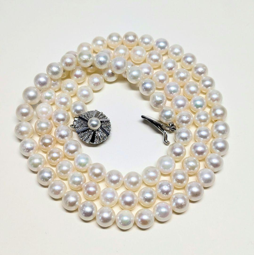 SVあこや本真珠ネックレス　約7.0mm　70cm ホワイト白色系　セミロング