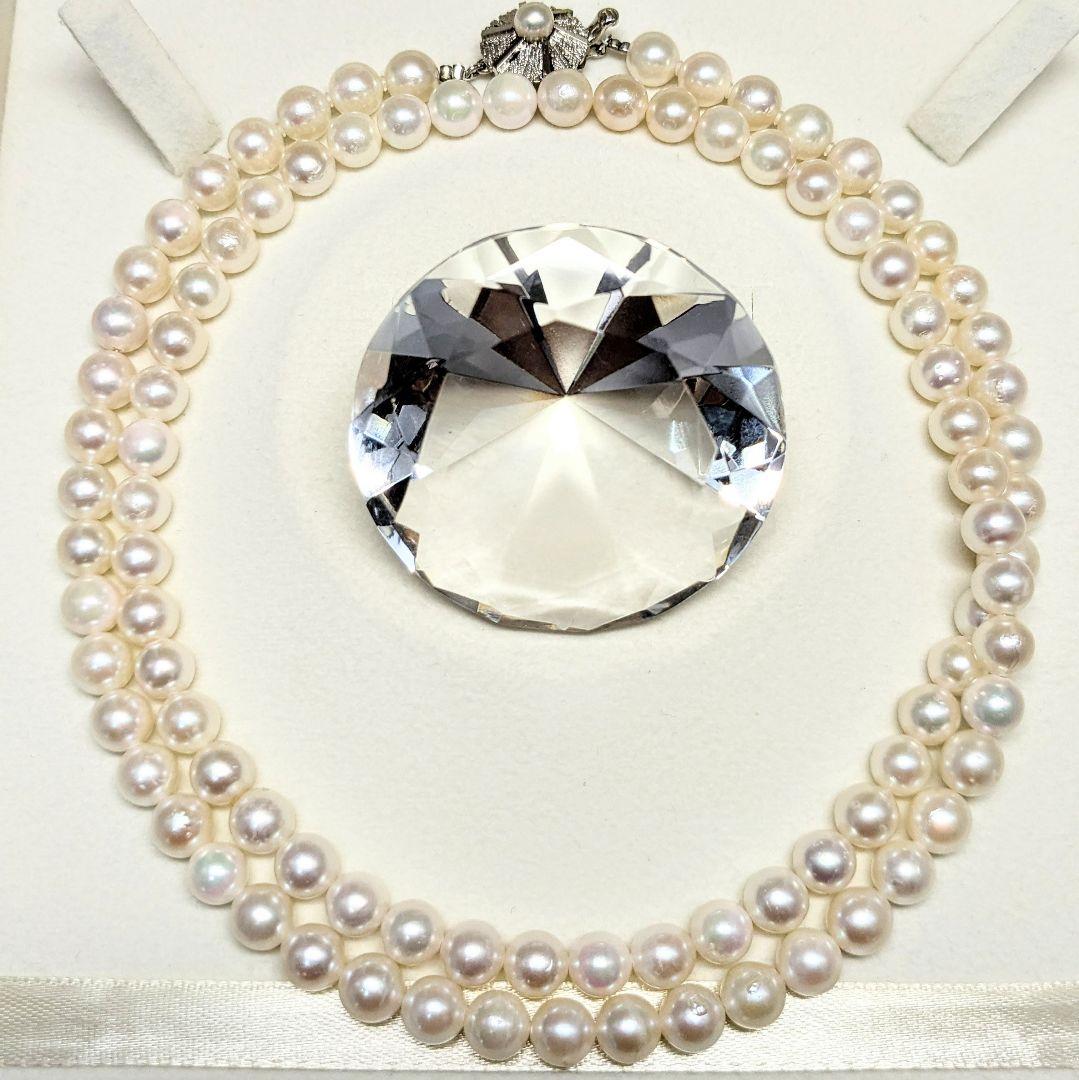 SVあこや本真珠ネックレス　約7.0mm　70cm ホワイト白色系　セミロング