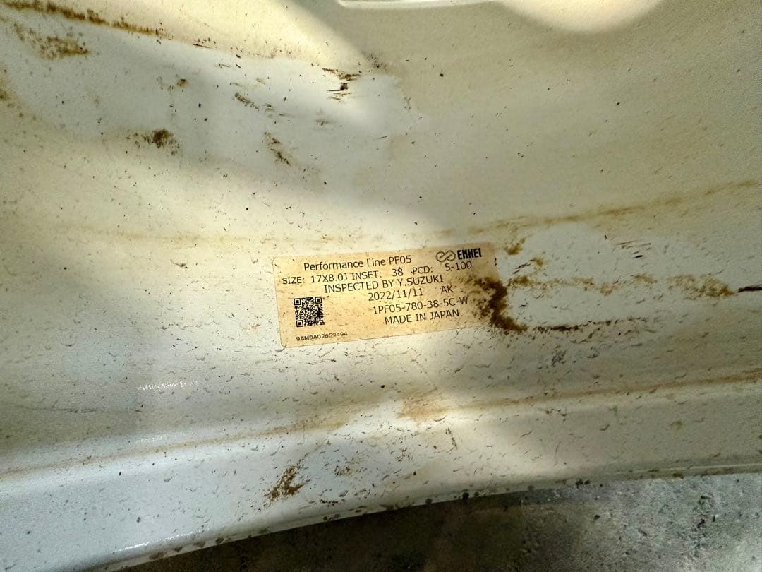 ENKEI PF05 17×8J PCD100 インセット38 4本