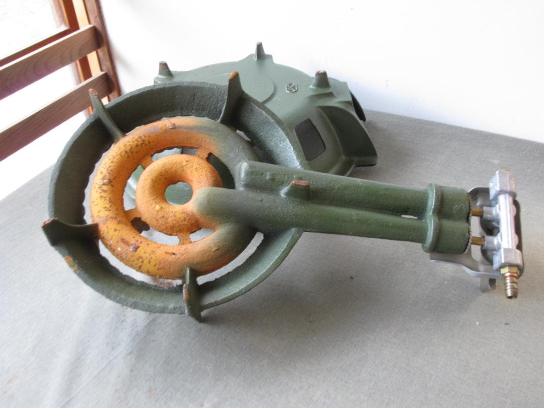 ☆　業務用　LPガス用　ガスコンロ　二重バーナー　昭和レトロ　☆