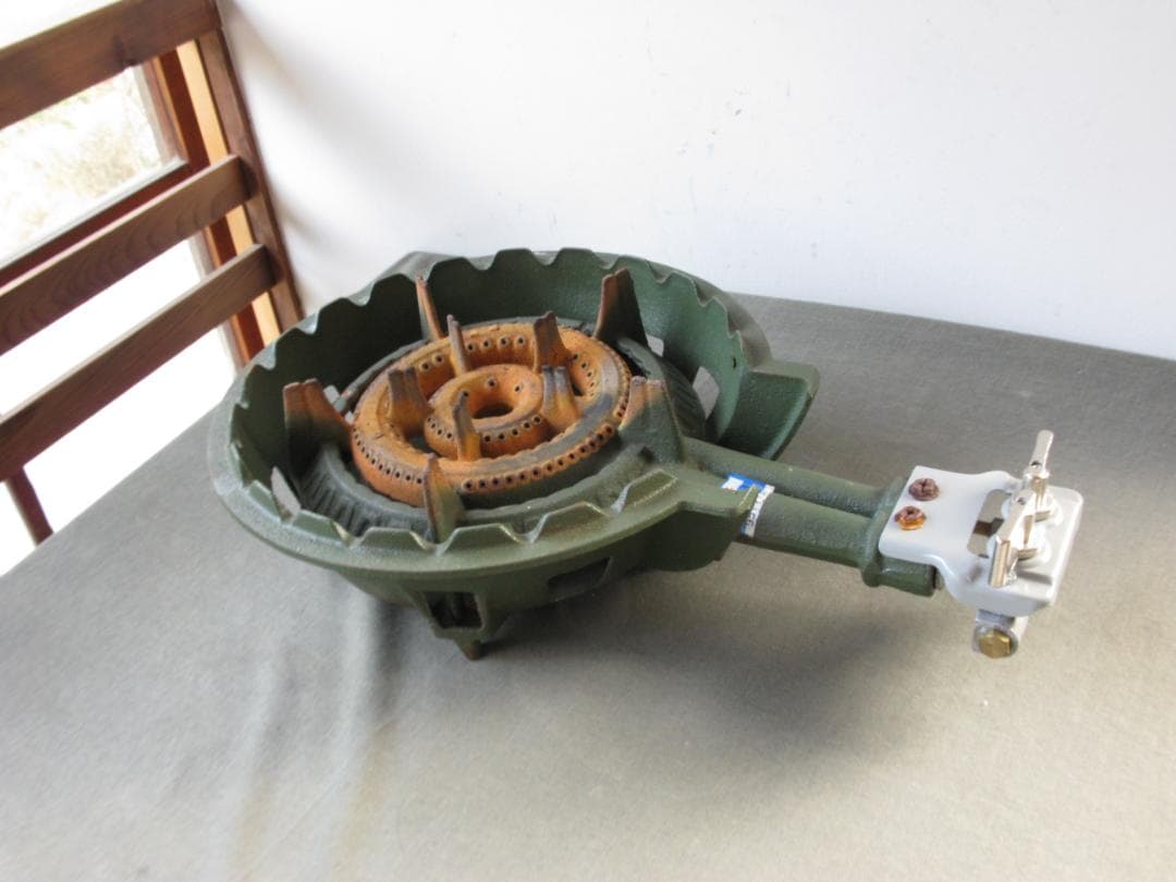 ☆　業務用　LPガス用　ガスコンロ　二重バーナー　昭和レトロ　☆