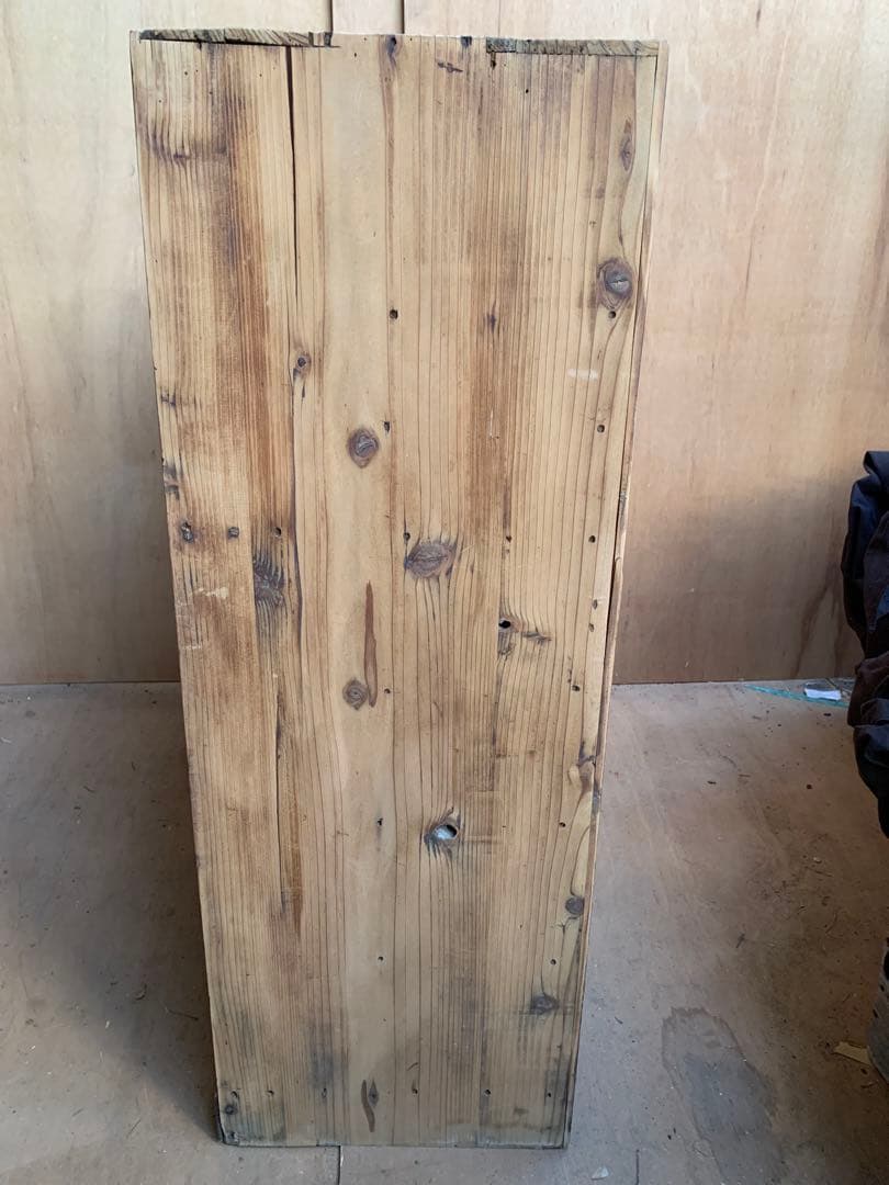 古い木全面ガラス収納陳列棚戸　店舗什器古家具