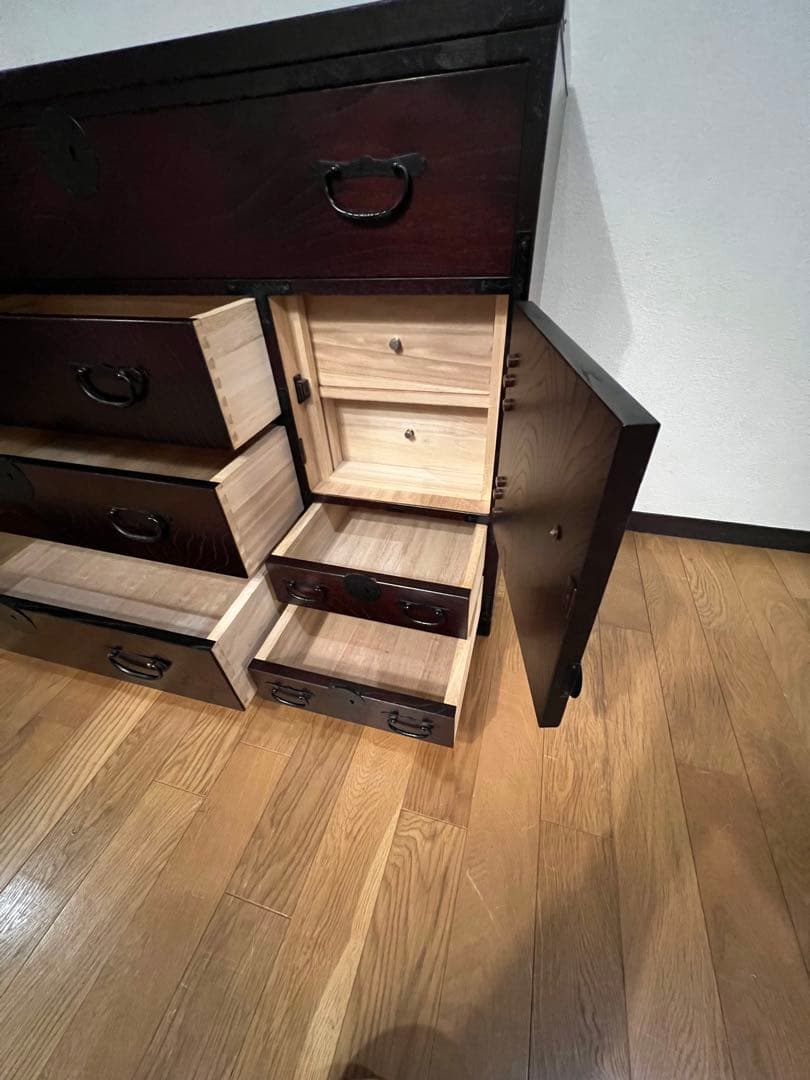 アンティーク和ダンス　鍵付き