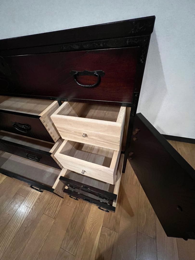 アンティーク和ダンス　鍵付き