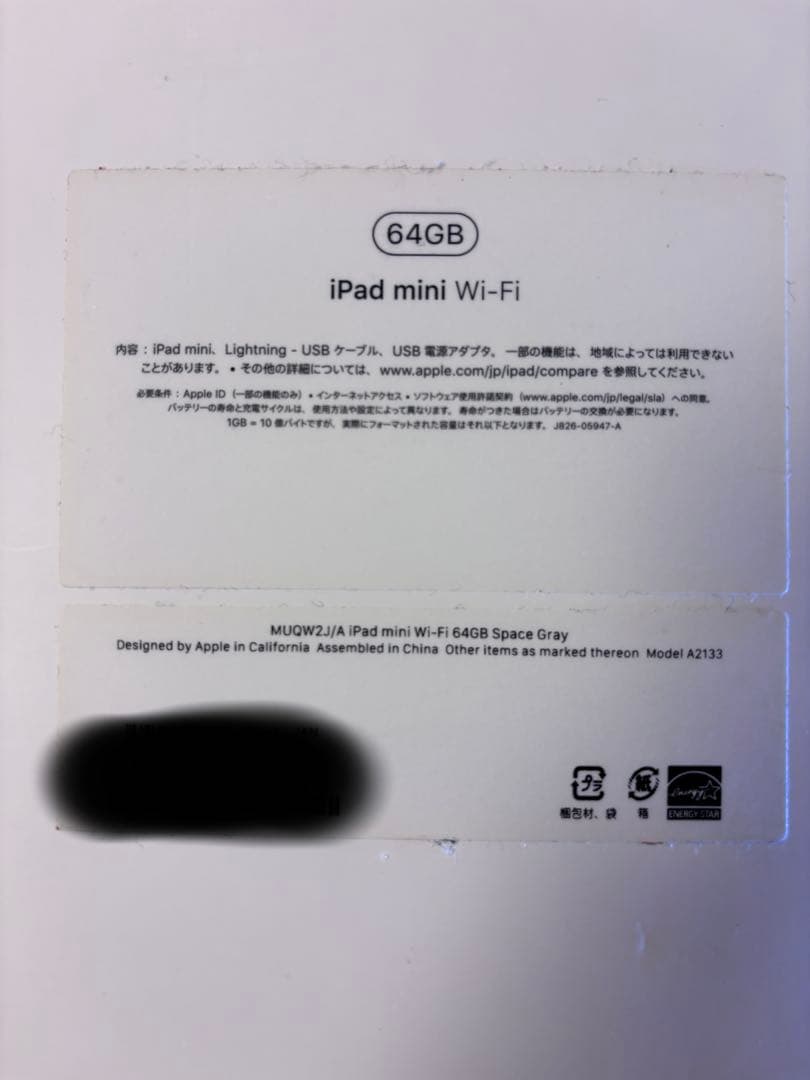 iPad mini 第5世代 64GB 中古美品