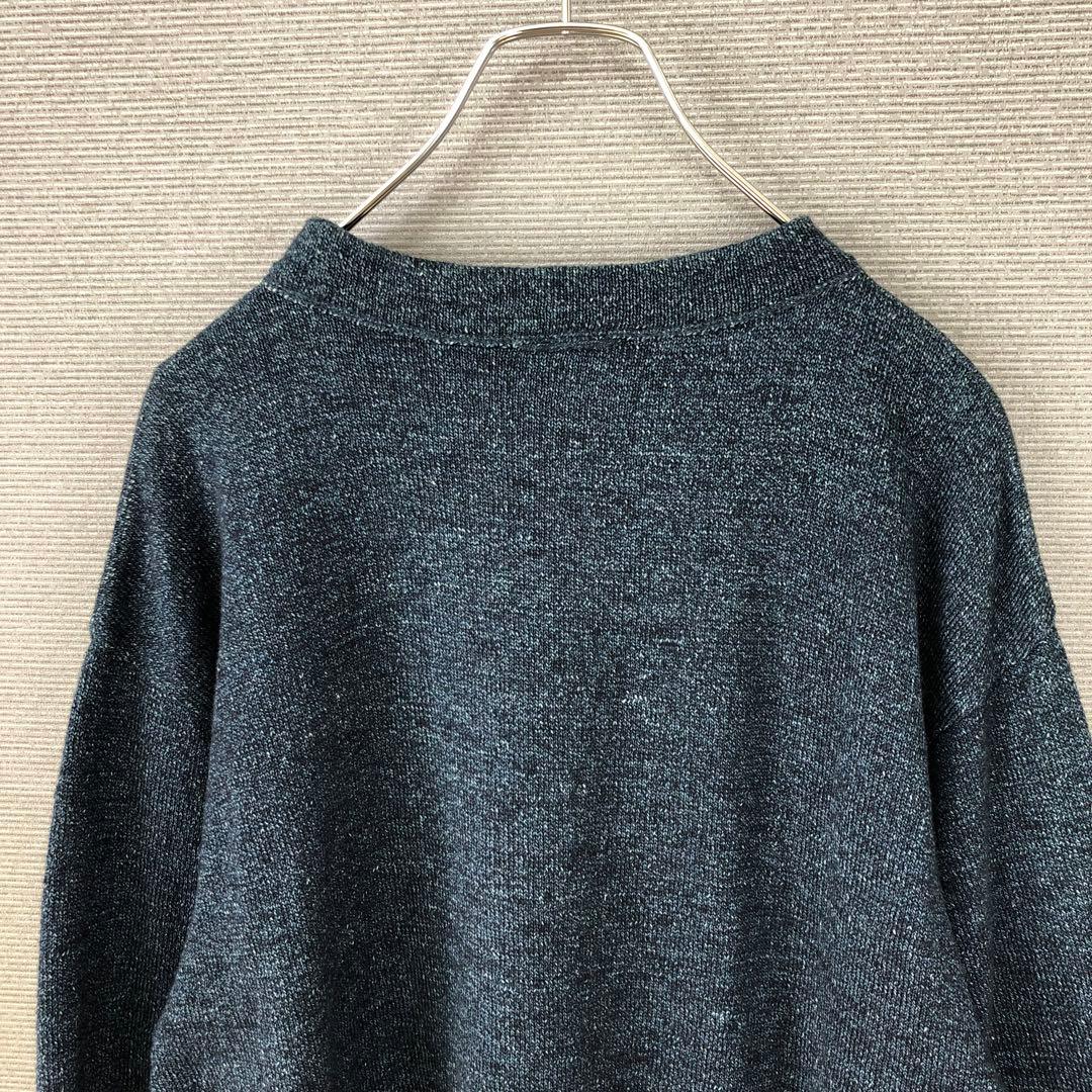 45R でこぼこニットソーの908クルー（影色納戸）