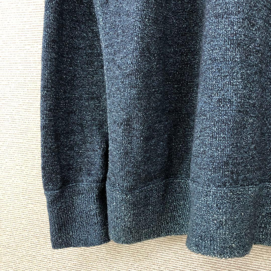 45R でこぼこニットソーの908クルー（影色納戸）