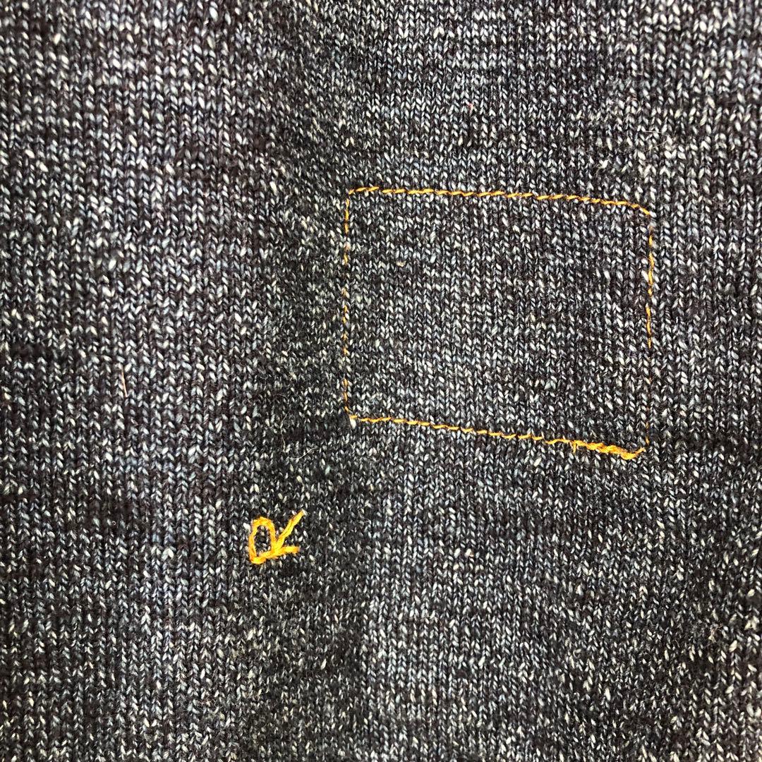 45R でこぼこニットソーの908クルー（影色納戸）