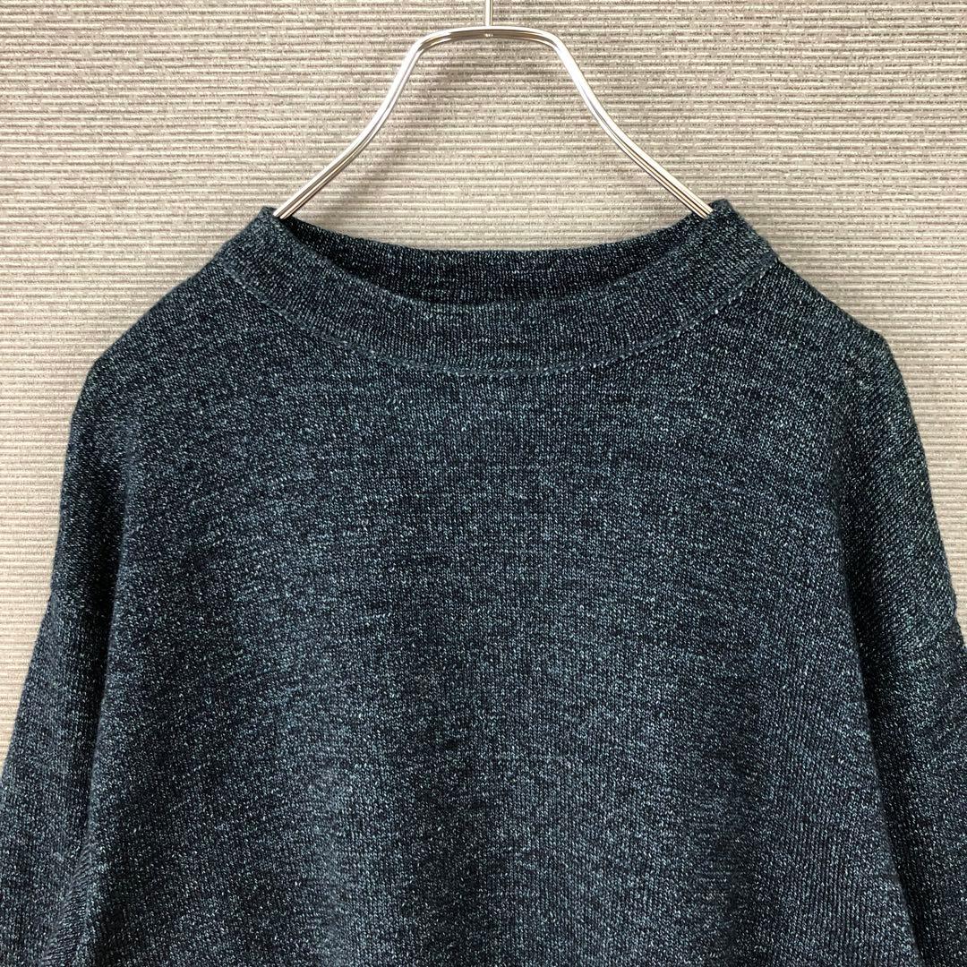 45R でこぼこニットソーの908クルー（影色納戸）