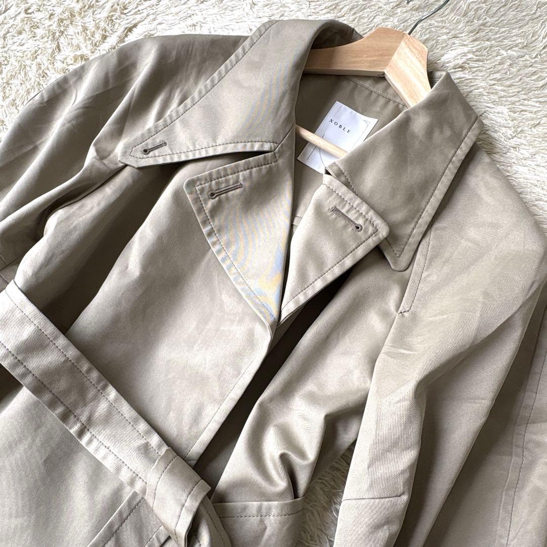 ☆2025SS完売品☆ノーブル　グロウツイルアシメトリーカラートレンチコート　S