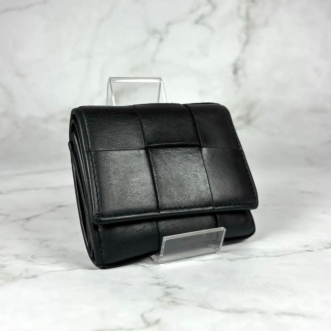 BOTTEGA VENETA 三つ折り財布 ブラック