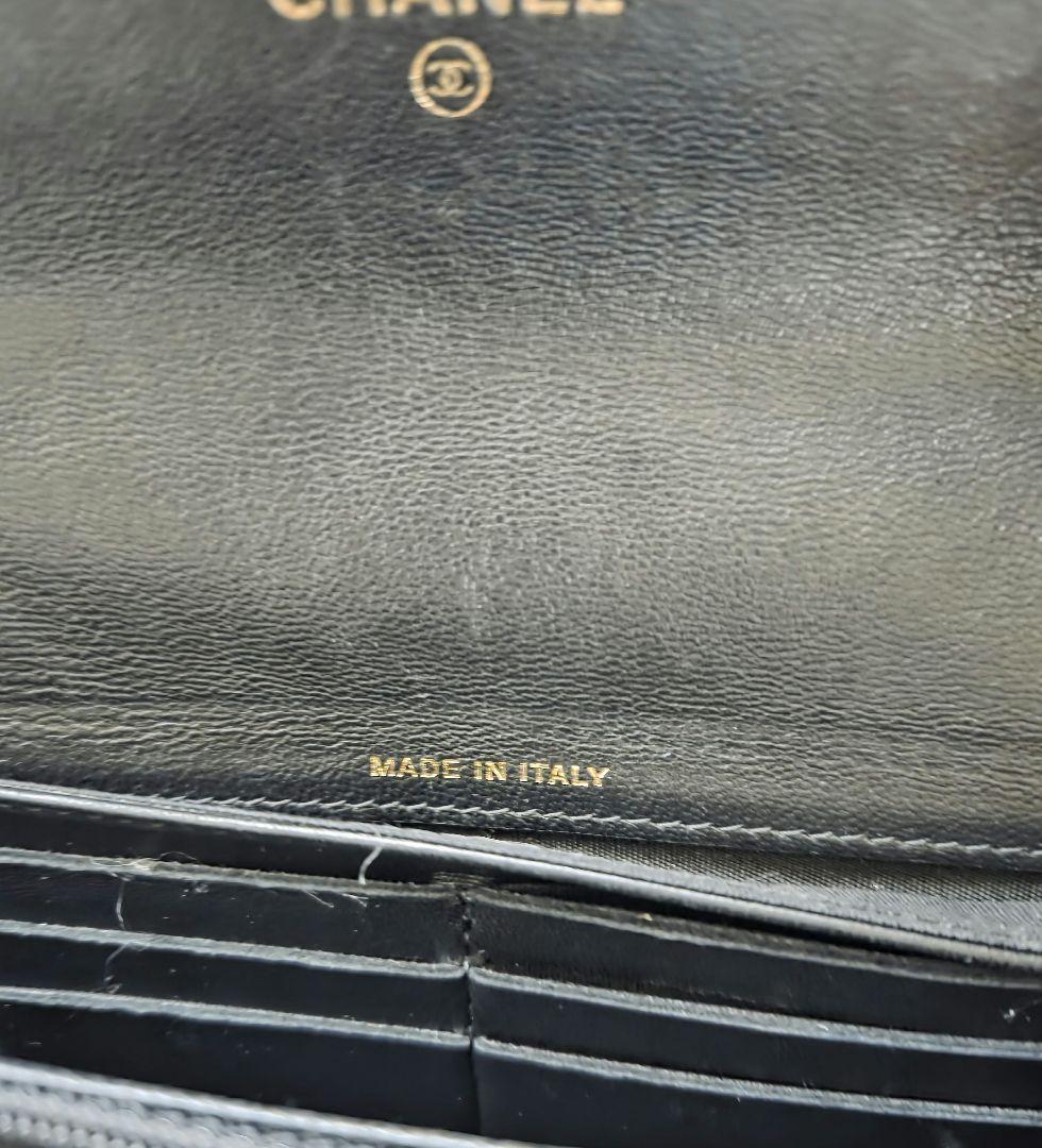 CHANEL　BOY CHANEL　 ブラック キルティング 長財布