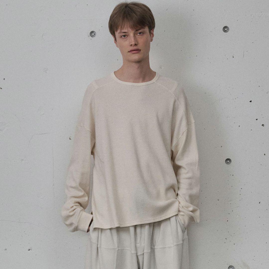 最新 ANCELLM 2026SS WAFFLE CREW NECK LS