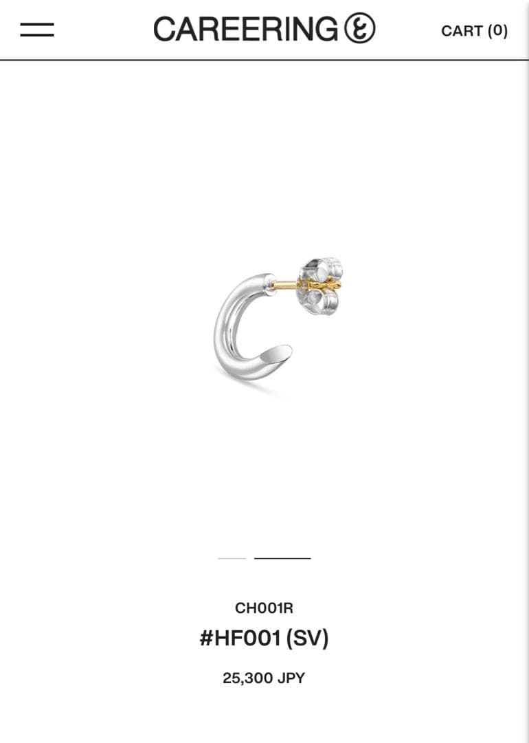 【美品】CAREERING ♯HF-001 片耳用 キャリアリング