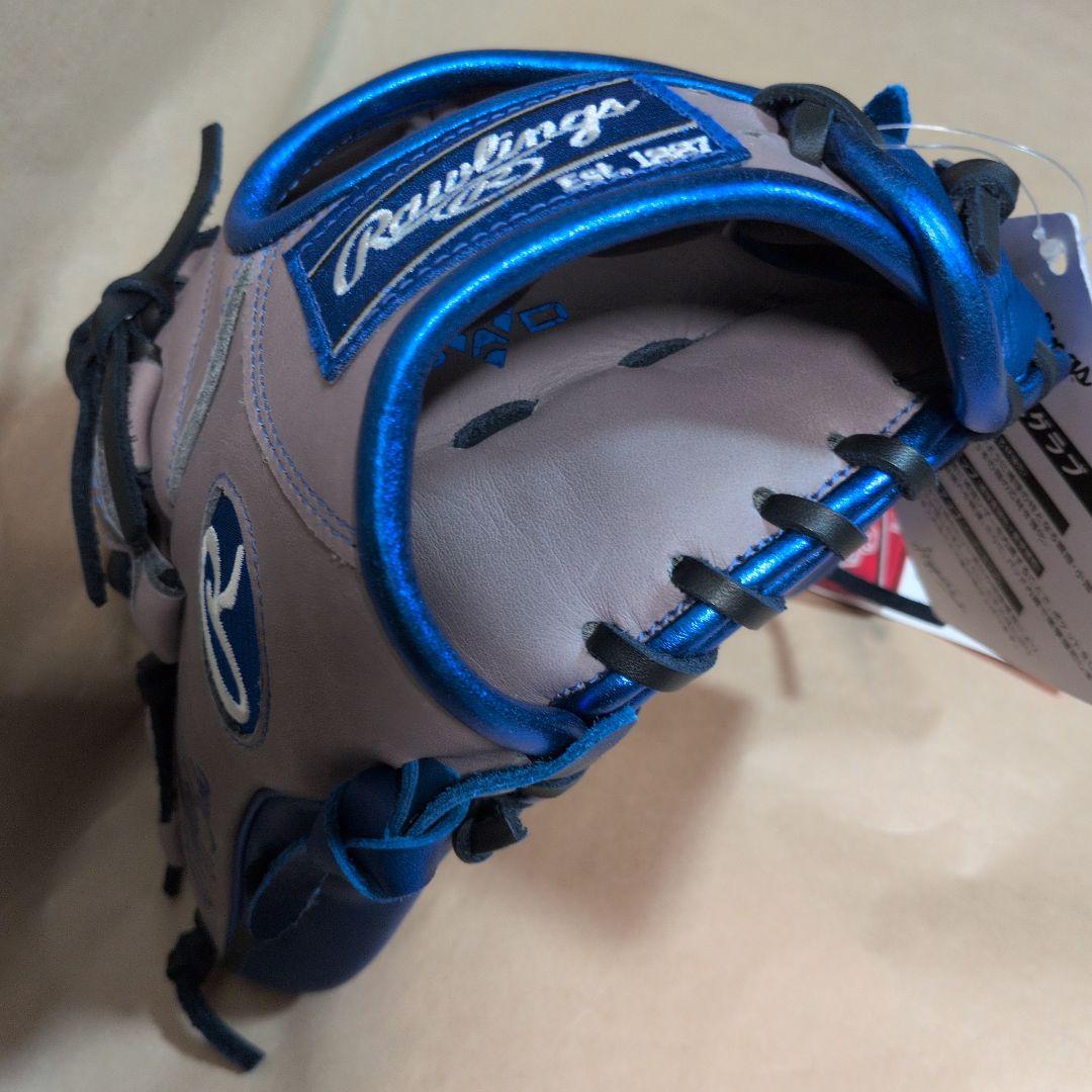 ローリングス:左投げ:大人用:軟式用グラブ:11.75インチ:グレー/ブルー