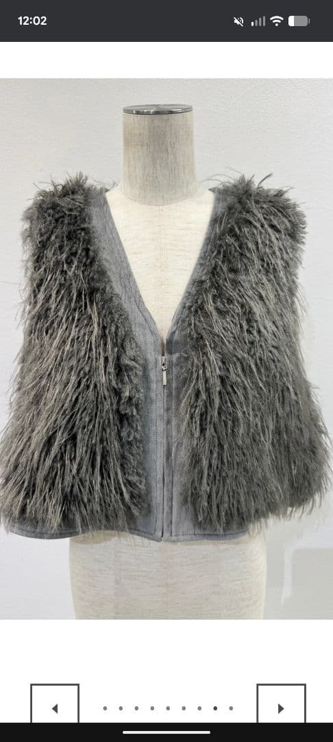 CYAN tokyo ミックスファージップベスト　グレー